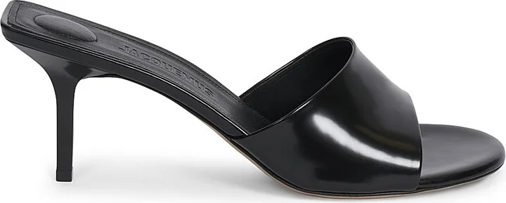 Women's Cubisto 70MM Leather Mules - Black - Size 6