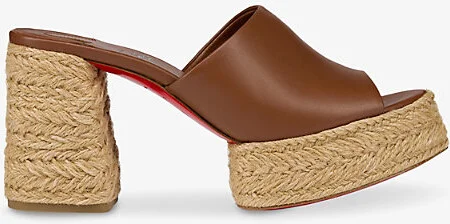 Womens Cuoio Calakala 85 Leather Heeled Espadrilles Eur 39 / 6 Uk Women