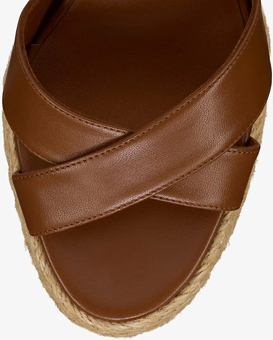 Womens Cuoio Calakala 85 Suede and Leather Heeled Espadrilles Eur 40 / 7 Uk Women - Image 2
