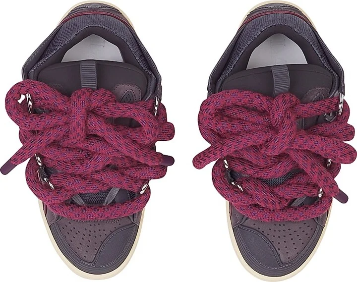 Women's Curb Sneakers In Leather With Snake Laces - White - Size 4 - Image 8