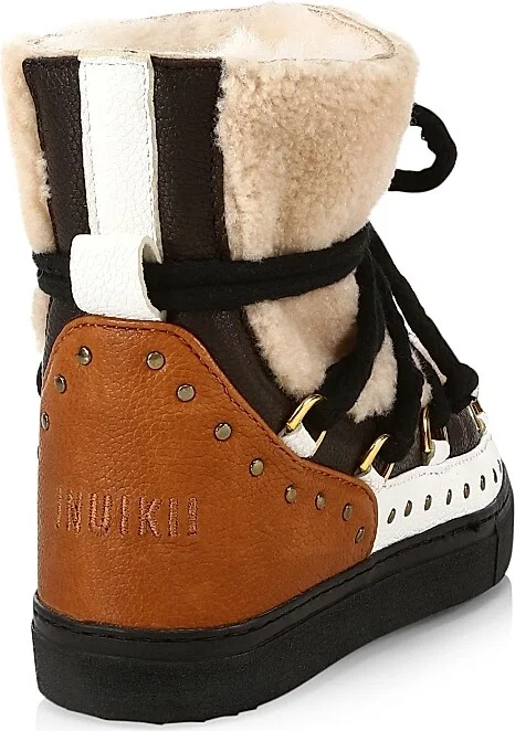 Women's Curly Rock Shearling Sneaker Boots - Cream - Size 5 - Image 3