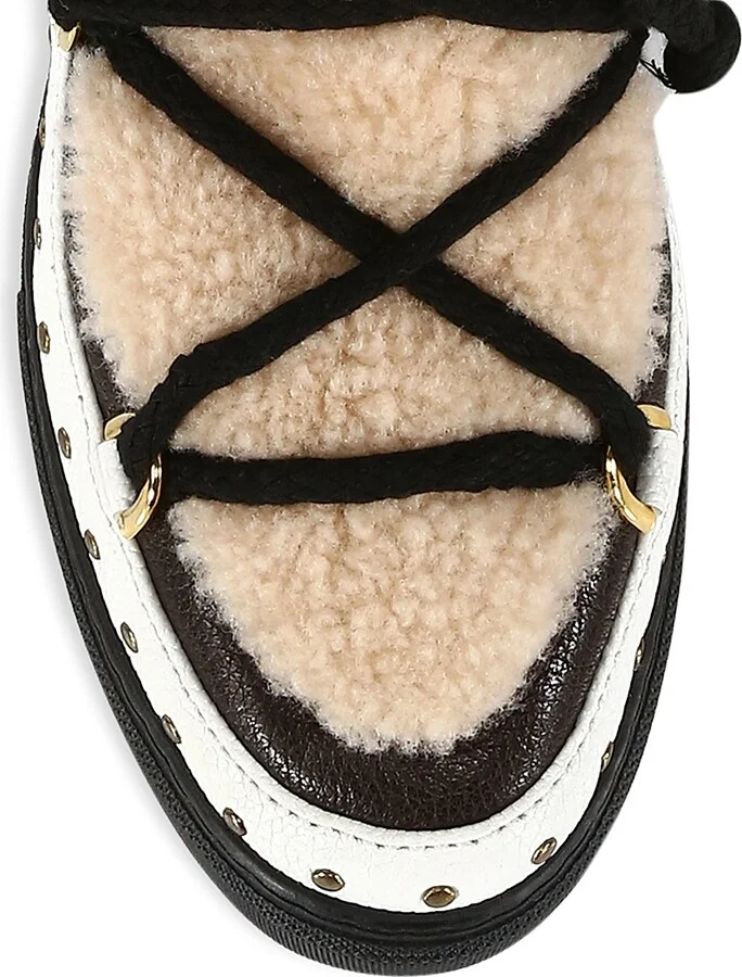 Women's Curly Rock Shearling Sneaker Boots - Cream - Size 5 - Image 4