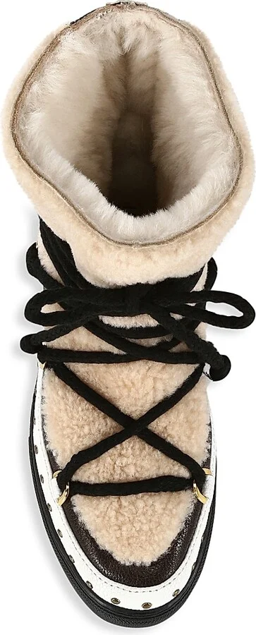 Women's Curly Rock Shearling Sneaker Boots - Cream - Size 5 - Image 5