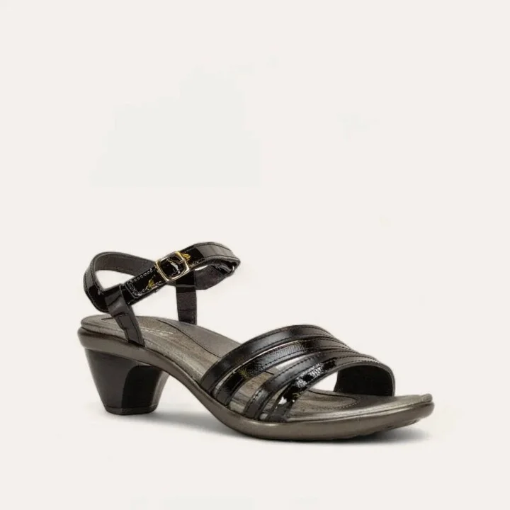 Women's Current Sandals - Medium In Black Patent/black