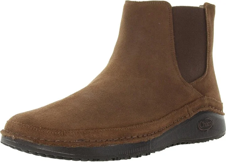 Womens Cushioned Footbed Leather Ankle Boots