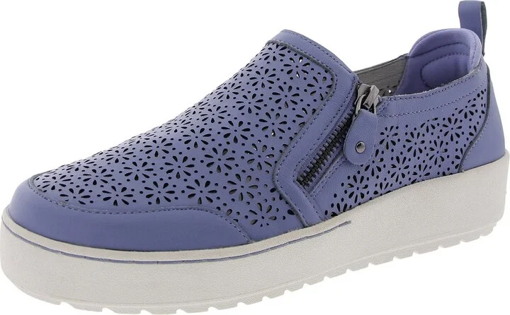 Womens Cushioned Footbed Leather Casual And Fashion Sneakers
