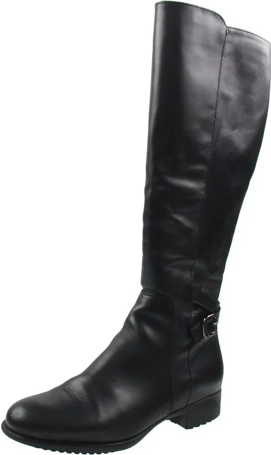 Womens Cushioned Footbed Leather Knee-High Boots