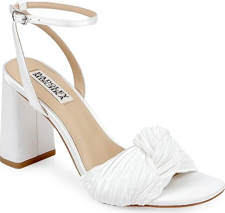 Women's Dafne 85MM Satin Sandals - White - Size 5.5 - Image 2