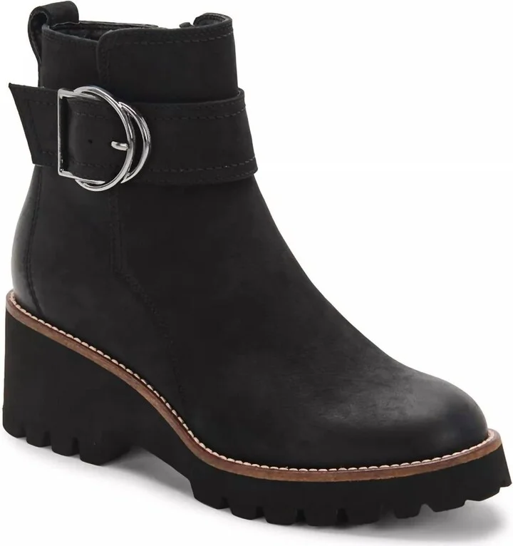 Women's Dagger Waterproof Boot In Black Nubuck