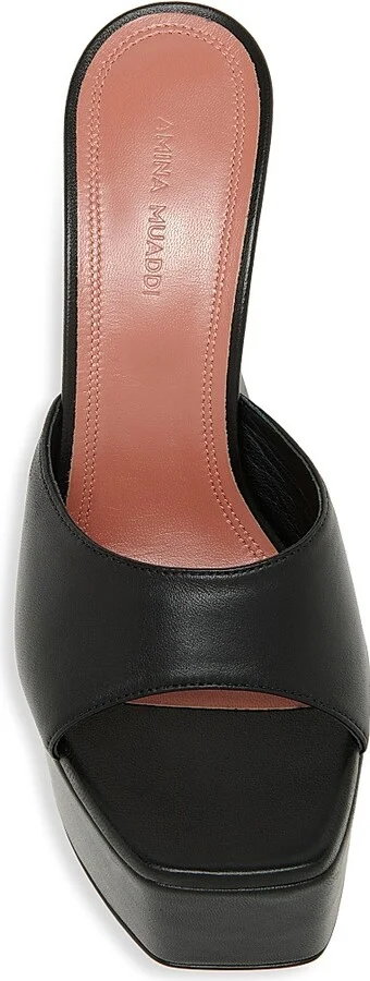 Women's Dalida 140MM Platform Leather Sandals - Nappa Black - Size 9.5 - Image 5