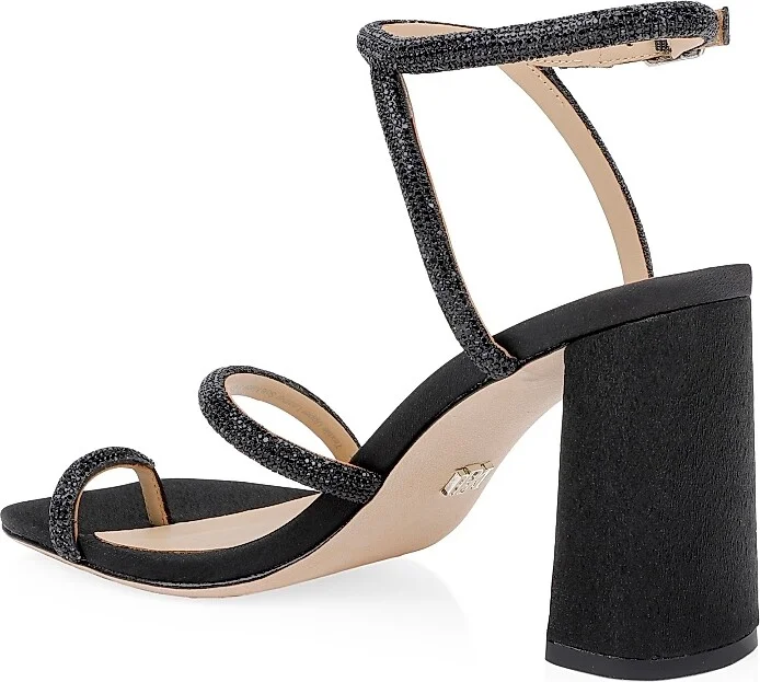Women's Dalilah 85MM Embellished Crepe Sandals - Black Crepe - Size 5 - Image 3