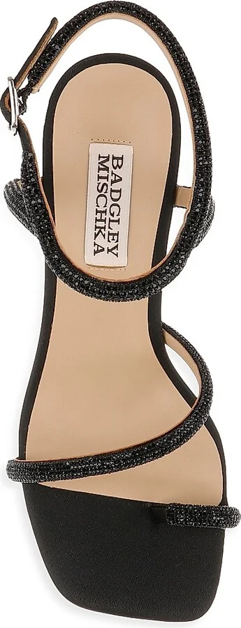 Women's Dalilah 85MM Embellished Crepe Sandals - Black Crepe - Size 5 - Image 5