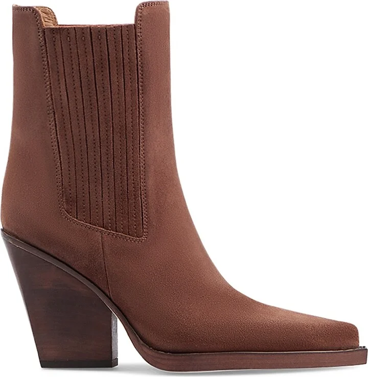 Women's Dallas 100MM Suede Ankle Boots - Black - Size 8.5 - Image 7