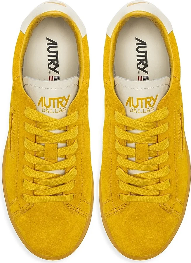 Women's Dallas Low-Top Suede Sneakers - Yellow - Size 5 - Image 4