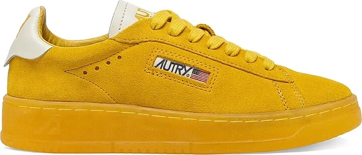 Women's Dallas Low-Top Suede Sneakers - Yellow - Size 5