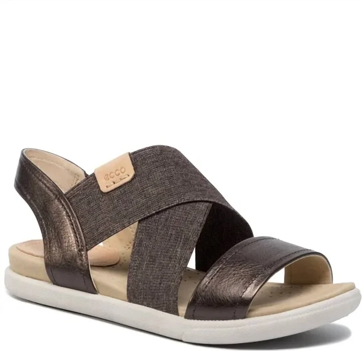 Women's Damara Elastic X Sandal In Licorice, Powder