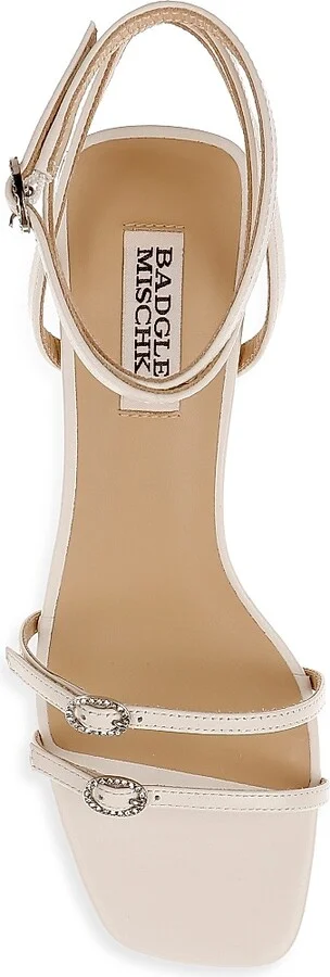Women's Dania 50MM Leather Ankle-Wrap Sandals - White - Size 5.5 - Image 5