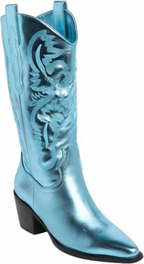 Women's Danilo Boots In Ice Blue Metallic
