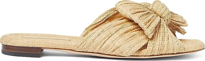Women's Daphne Pleated Knot Sandals - Natural - Size 11
