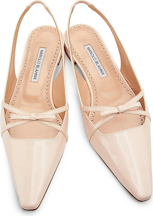 Women's Dariasli Patent Leather Slingback Flats - Light Pink - Size 10.5 - Image 4