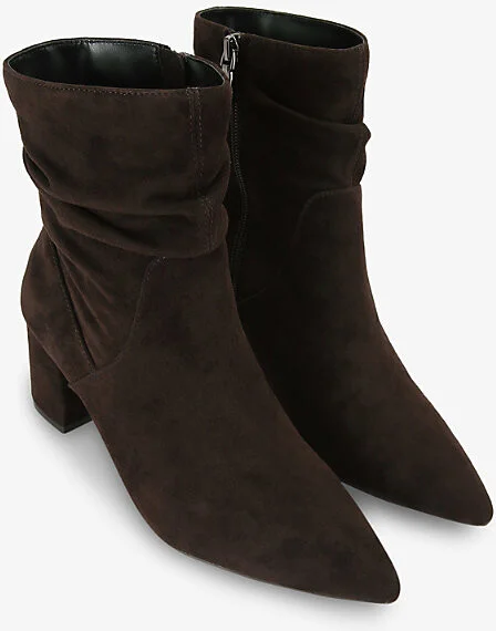Womens Dark Brown Admire Low Slouch Suede Ankle Boots Eur 37 / 4 Uk Women - Image 2