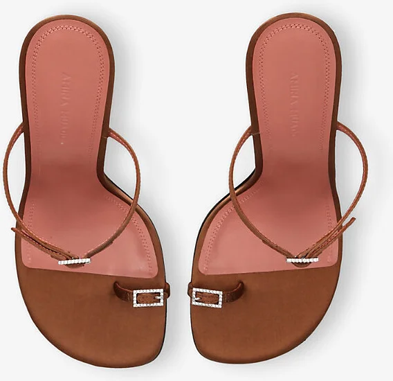 Womens Dark Brown Adut Thong 105 Leather Heeled Sandals Eur 38.5 / 5.5 Uk Women - Image 2
