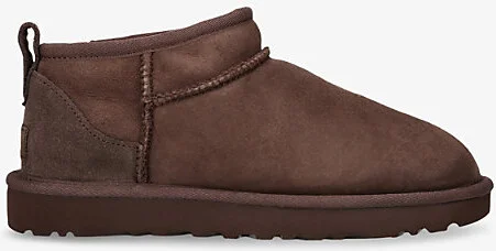 Womens Dark Brown Classic Ultra Mini Suede Ankle Boots Eur 40 / 7 Uk Women