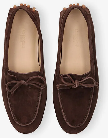 Womens Dark Brown Driver Suede Moccasin Shoes Eur 39 / 6 Uk Women - Image 2