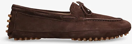 Womens Dark Brown Driver Suede Moccasin Shoes Eur 39 / 6 Uk Women