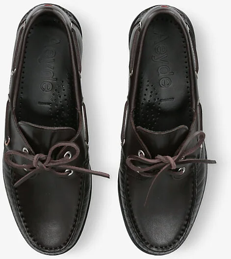 Womens Dark Brown Harris Leather Moccasin Flats Eur 38/5 Uk Women - Image 2