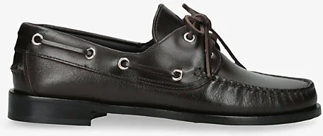 Womens Dark Brown Harris Leather Moccasin Flats Eur 38/5 Uk Women