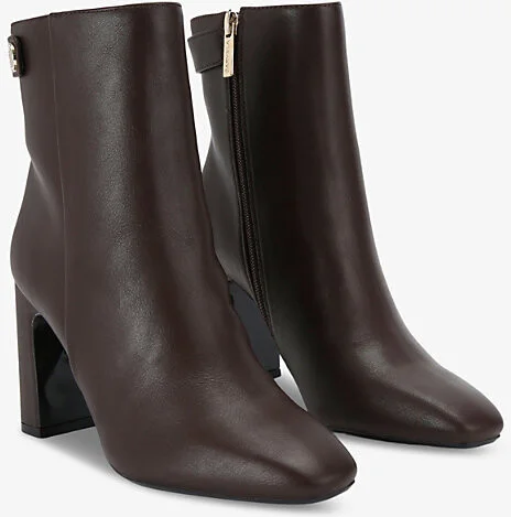 Womens Dark Brown Jackpot Block-Heel Faux-Leather Ankle Boots Eur 39 / 6 Uk Women - Image 2