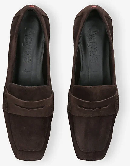 Womens Dark Brown Lana Suede Loafers Eur 38.5 / 5.5 Uk Women - Image 2