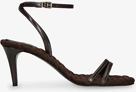 Womens Dark Brown Laura 75 Leather Heeled Sandals Eur 37 / 4 Uk Women