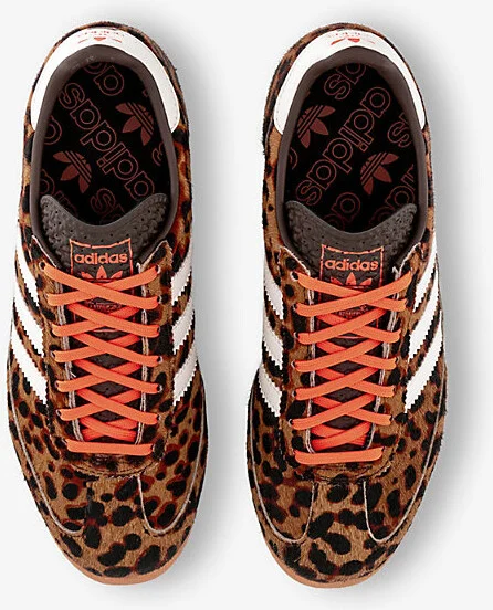 Womens Dark Brown Off White Sem Sl 72 Leopard-Print Suede and Mesh Low-Top Trainers 7.5 - Image 2