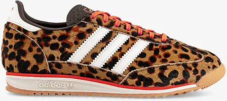 Womens Dark Brown Off White Sem Sl 72 Leopard-Print Suede and Mesh Low-Top Trainers 7.5