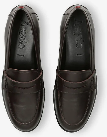 Womens Dark Brown Oscar Leather Loafers Eur 41 / 8 Uk Women - Image 2