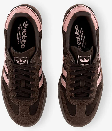 Womens Dark Brown Wonder Mauve Sambae Suede Low-Top Trainers 9 - Image 2