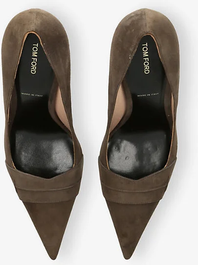 Womens Dark Green Eva 105 Suede Heeled Pumps Eur 37.5 / 4.5 Uk Women - Image 2