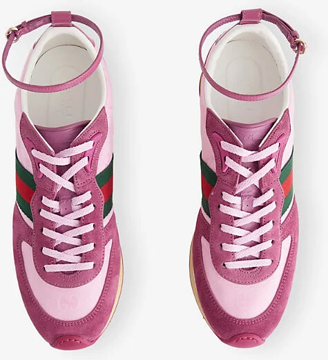 Womens Dark Pink Nora Remotion Gg Suede Trainers Eur 38/5 Uk Women - Image 2