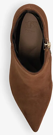Womens Dark Tan Suede Obsessively Pointed-Toe Suede Heeled Ankle Boots Eur 39 / 6 Uk Women - Image 2