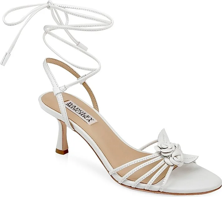 Women's Darlyn 65MM Leather Sandals - White - Size 5 - Image 2