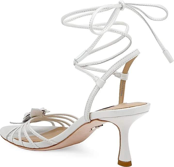 Women's Darlyn 65MM Leather Sandals - White - Size 5 - Image 3