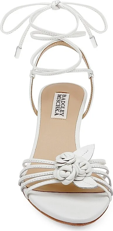 Women's Darlyn 65MM Leather Sandals - White - Size 5 - Image 4