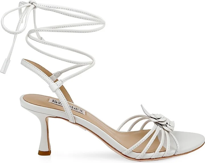 Women's Darlyn 65MM Leather Sandals - White - Size 5