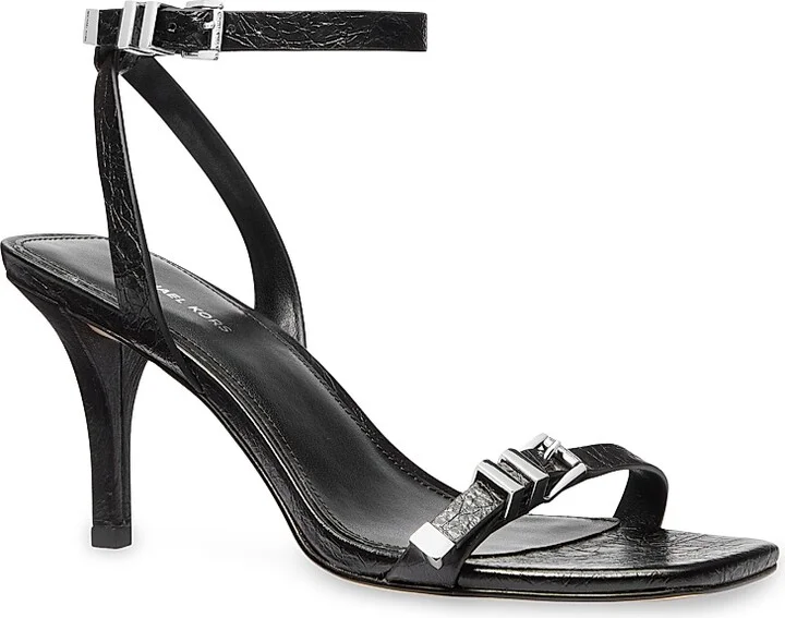 Women's Darrington 75MM Leather Stiletto Sandals - Black - Size 5 - Image 2