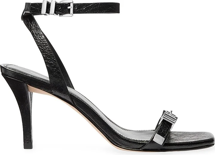 Women's Darrington 75MM Leather Stiletto Sandals - Black - Size 5