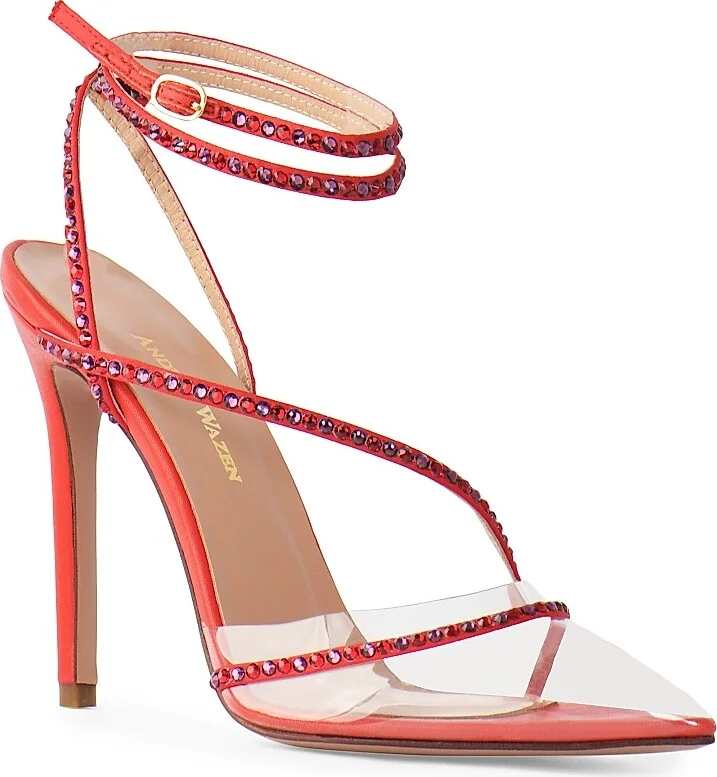 Women's Dassy Sunset 2 Crystal-Embellished PVC Pumps - Red - Size 6 - Image 2