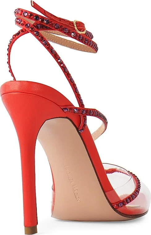 Women's Dassy Sunset 2 Crystal-Embellished PVC Pumps - Red - Size 6 - Image 3