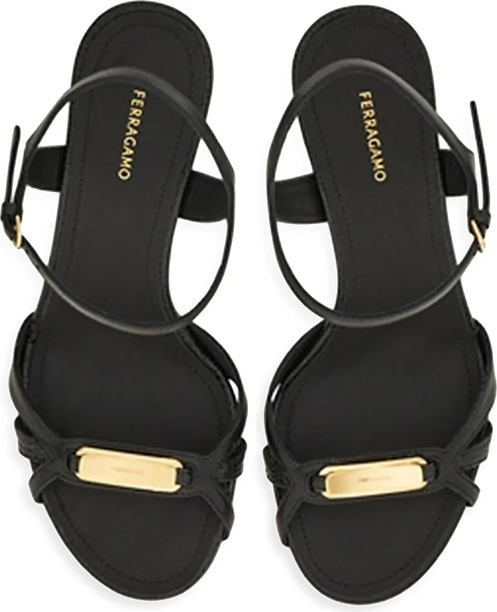 Women's Dasy 70MM Leather Sandals - Nero - Size 6 - Image 4